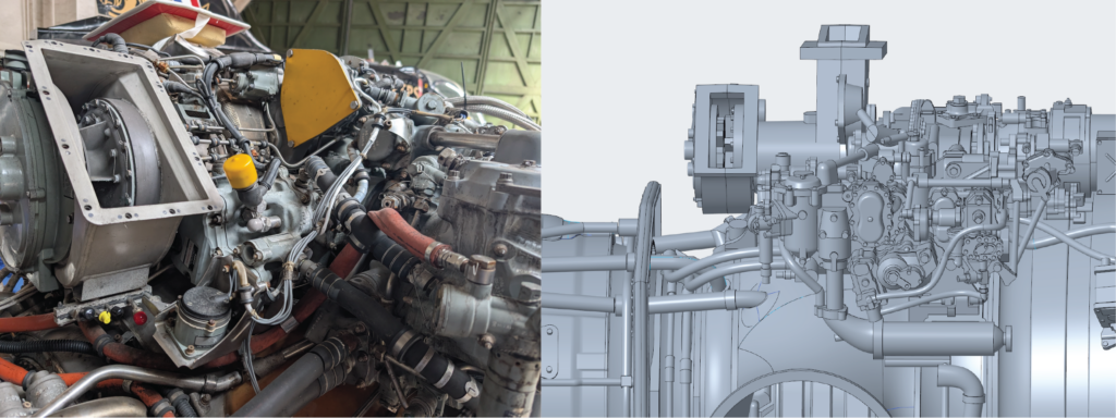 Figure 11: The Gas Turbine Starter fitted towards the back of the bulkhead.